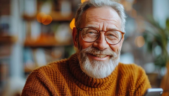 Senho sorrindo , overdenture odonto gama são paulo