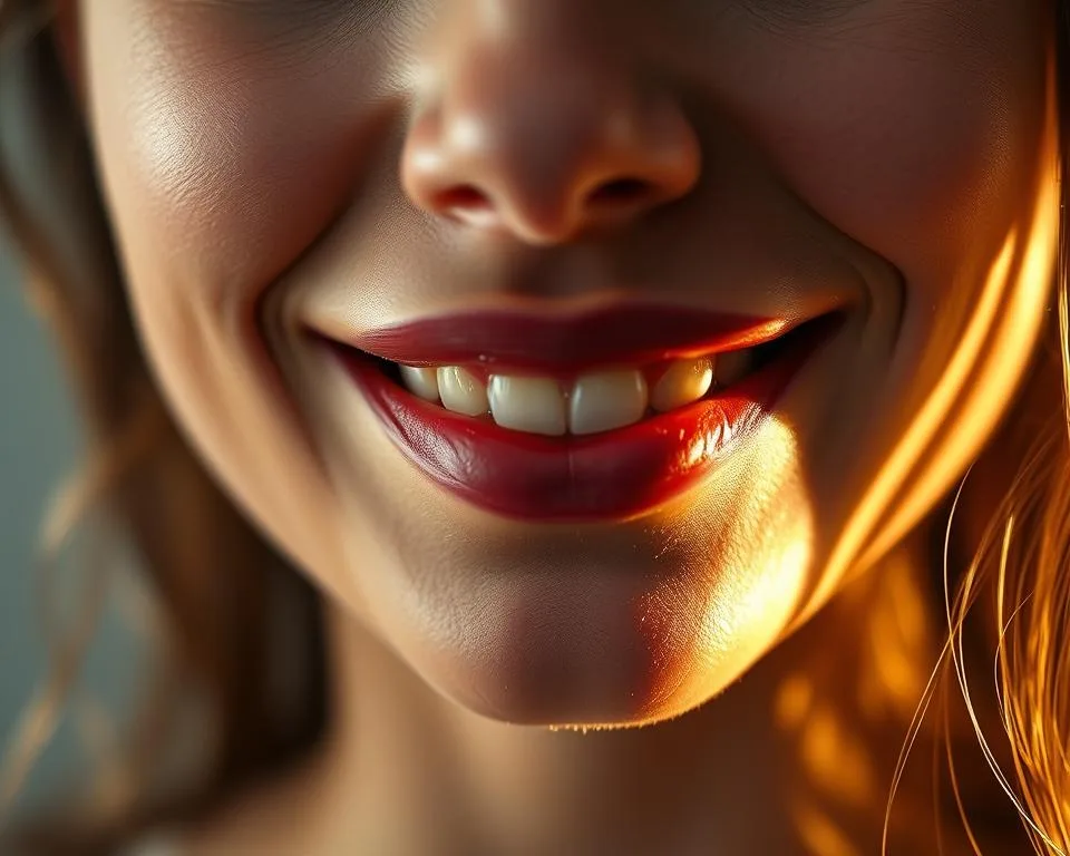 lábios naturais com preenchimento